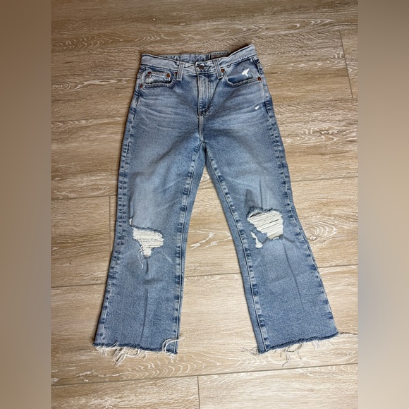 NWOT AG Contour 360 Distressed Blue Women's Jeans